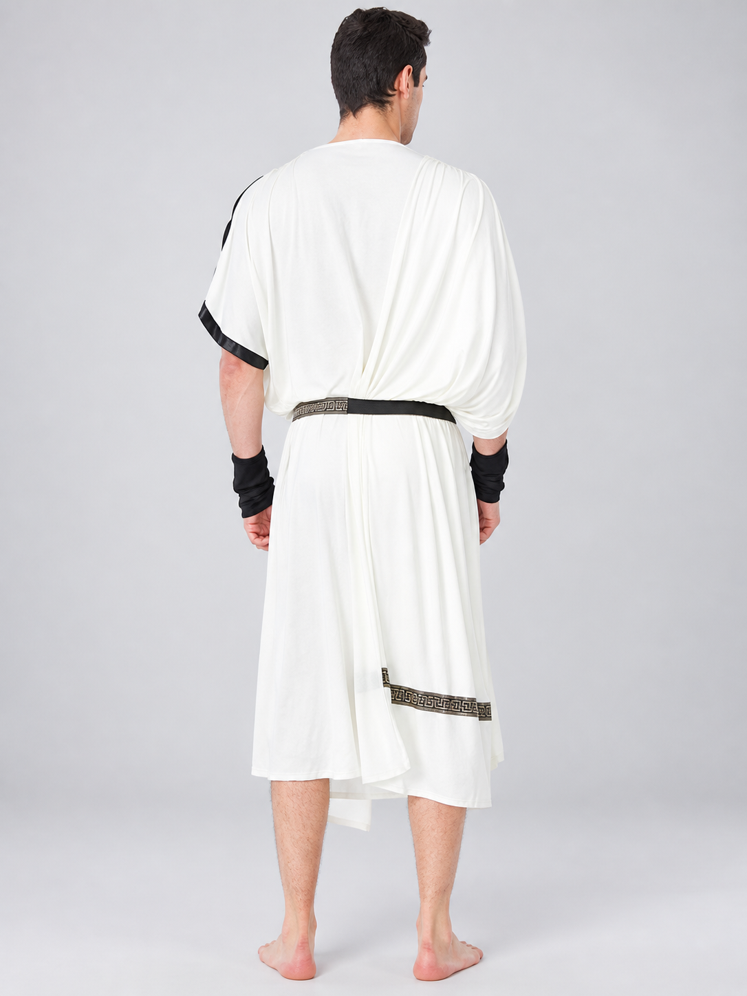 Knee-Length Costume with Asymmetrical Draping back view