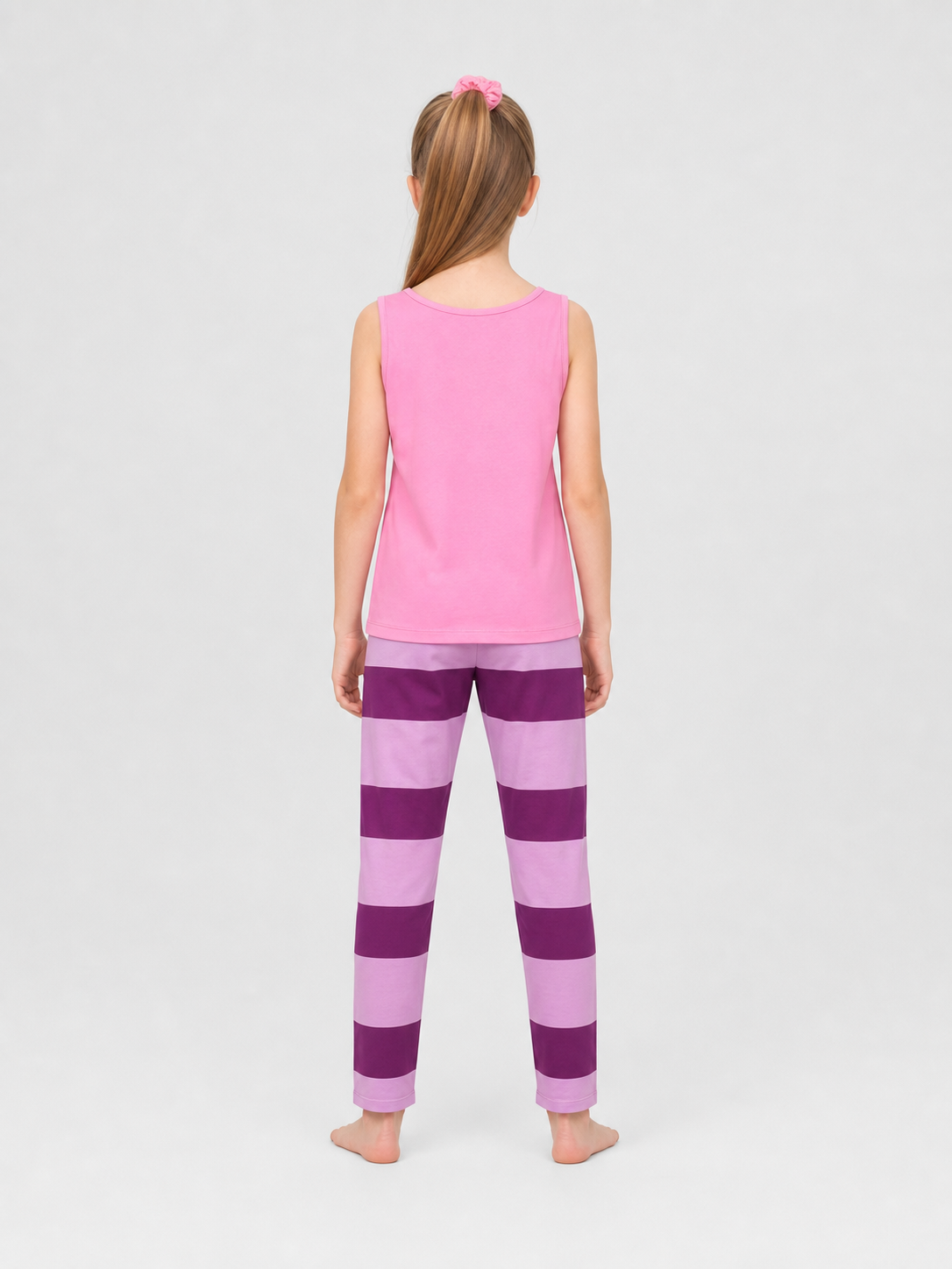 Judy Cosplay Set: Striped Sleeveless Top and Pants back view