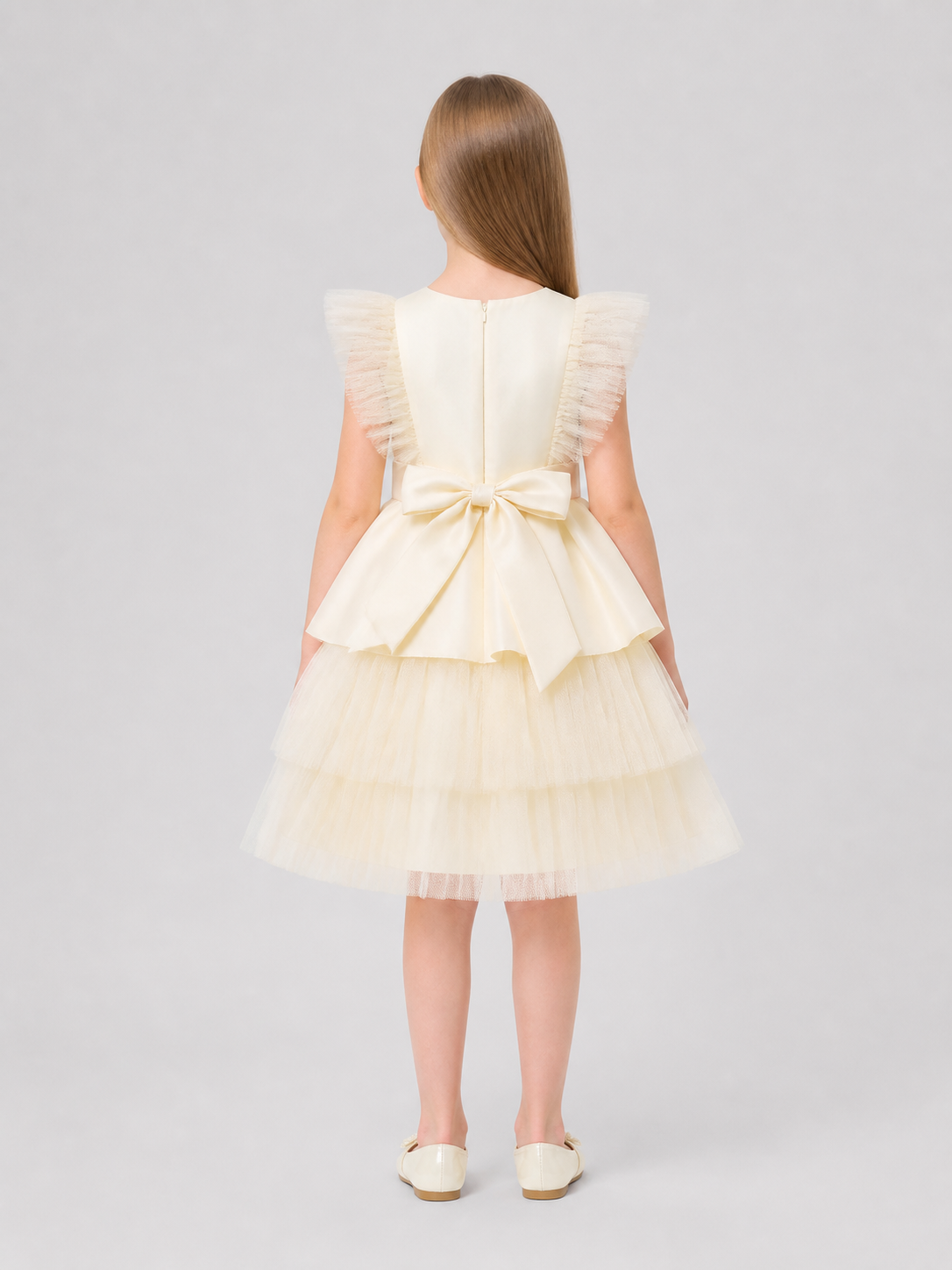 Children’s Princess Dress with a Full Skirt and Bow back view