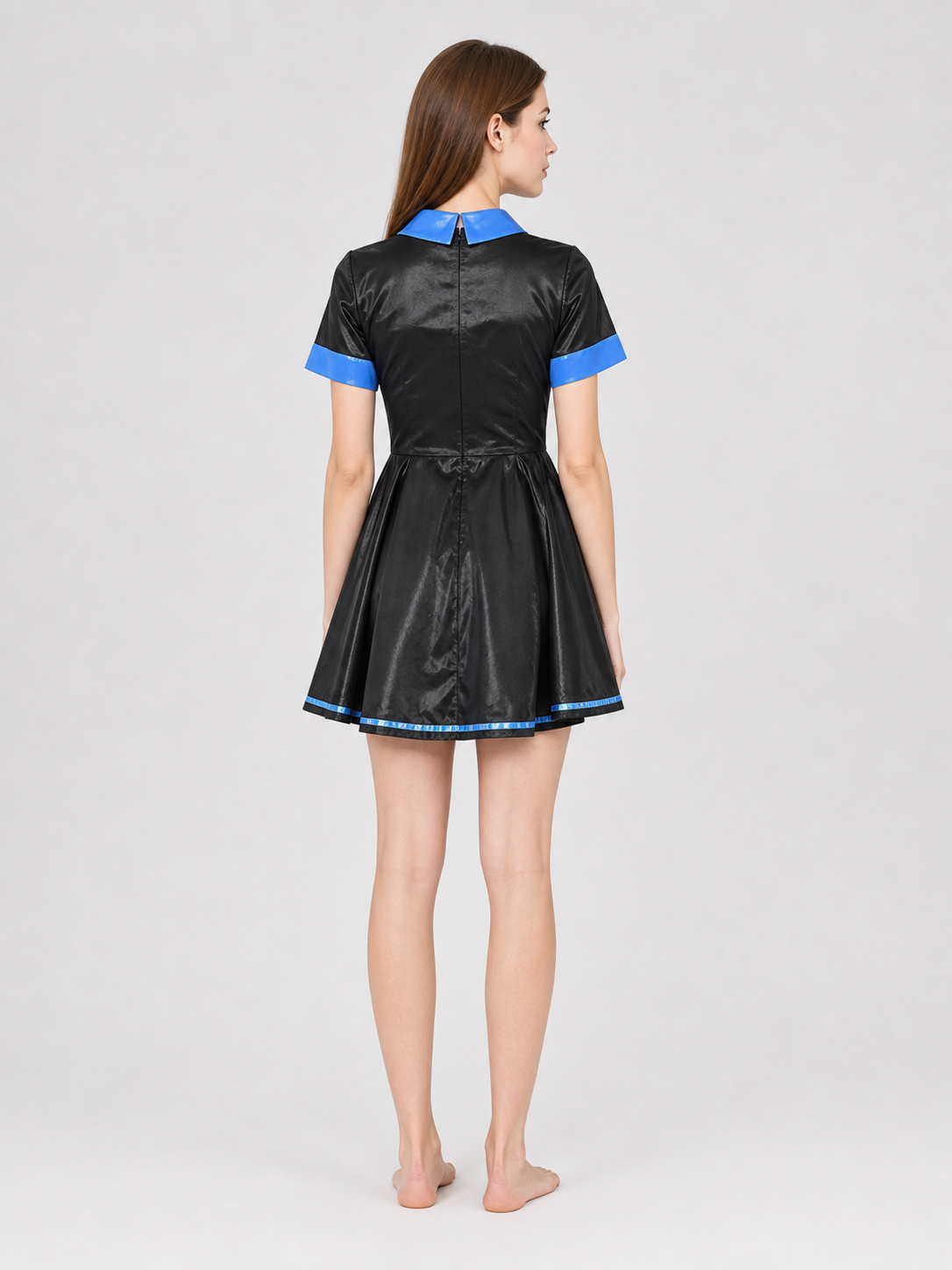 Chinese-style costume dress, hat, and tights