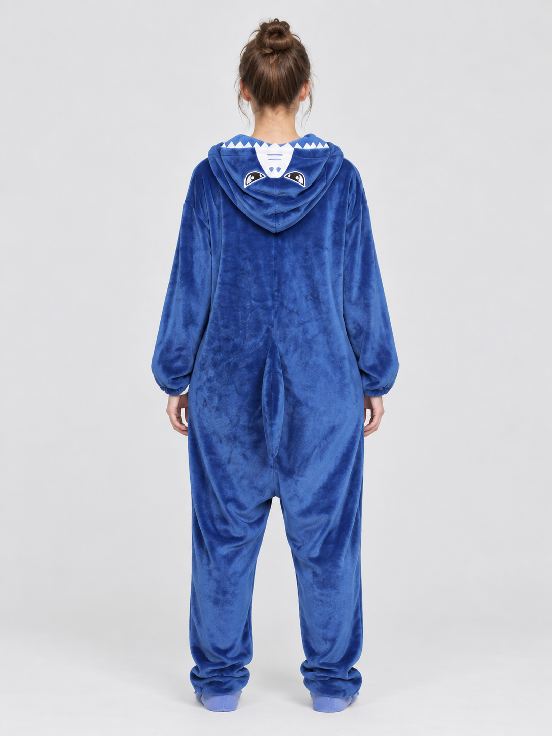 Shark-Themed Kigurumi with Hood and White Insert