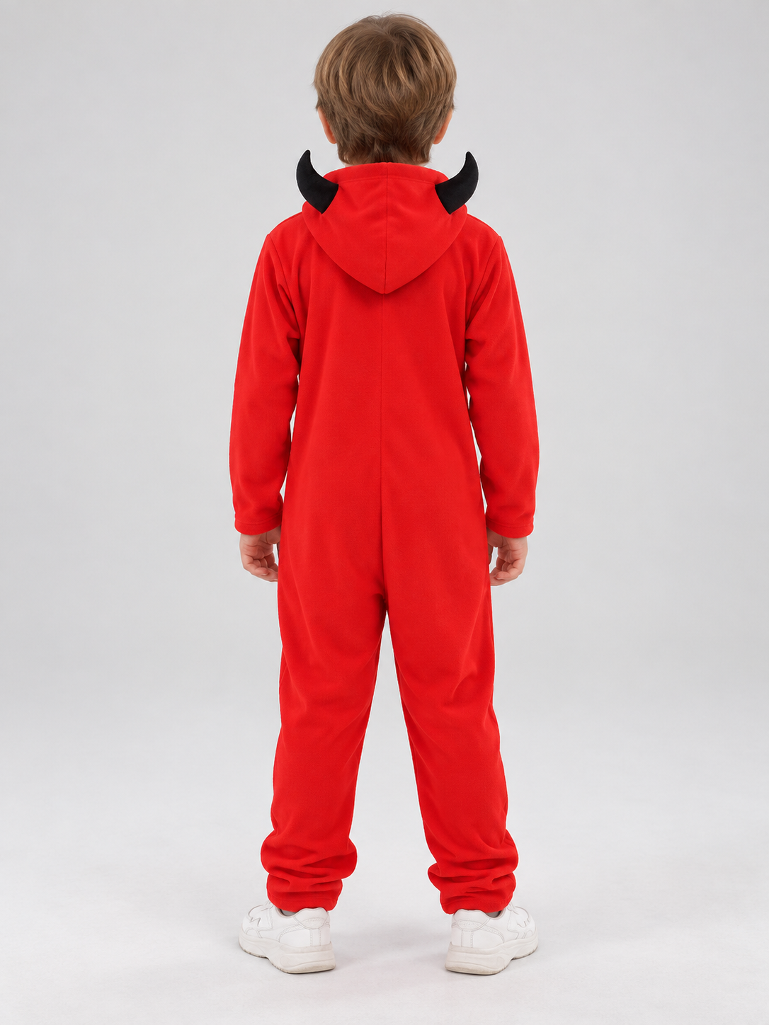 Red Kids' Carnival Costume with Hood and Horns