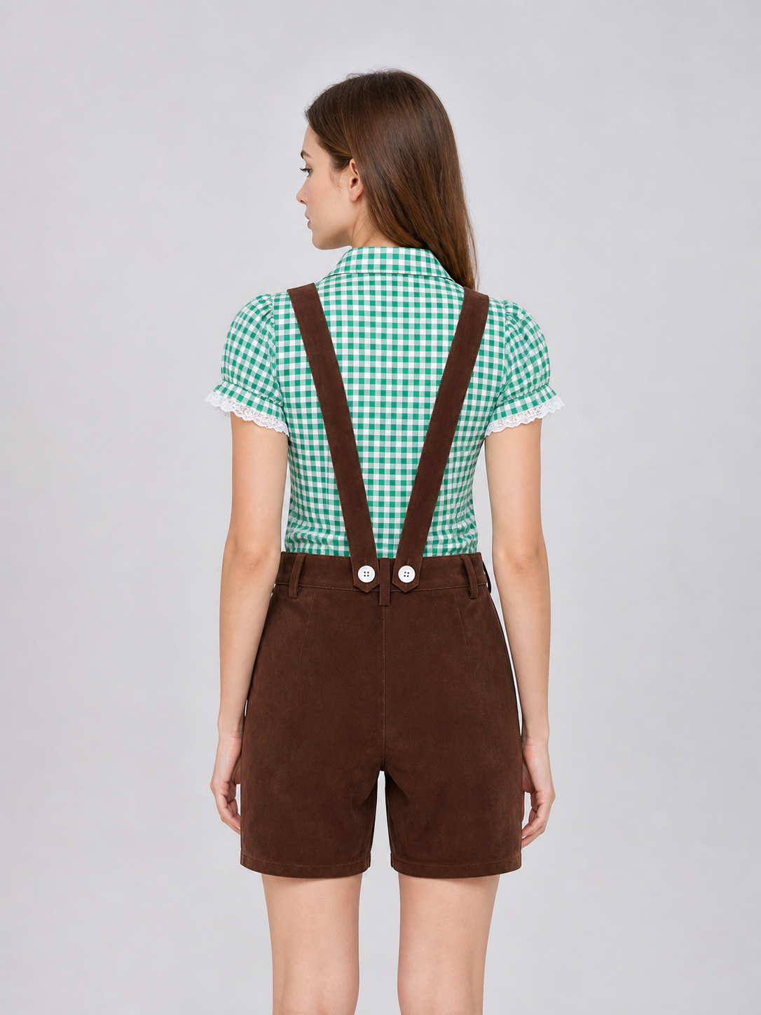 Shirt and Suspender Shorts Set
