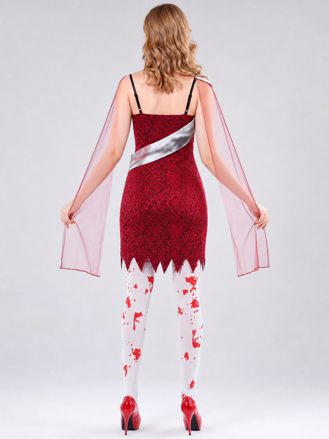 Vampire Costume with Dress and White Cape