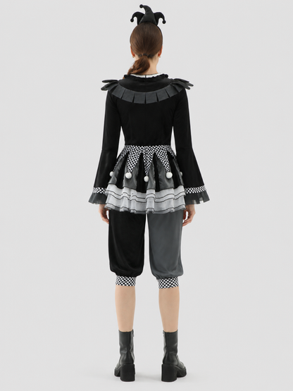 Circus Evil Clown Costume with Balls for Halloween