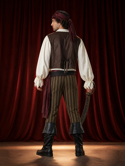 Retro Pirate Carnival Costume for Halloween Cosplay