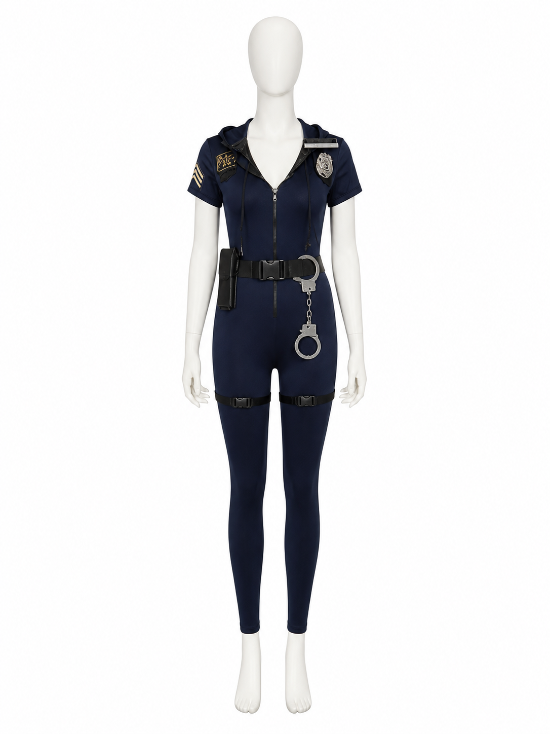 Women's Fitted Police Costume for Cosplay back view