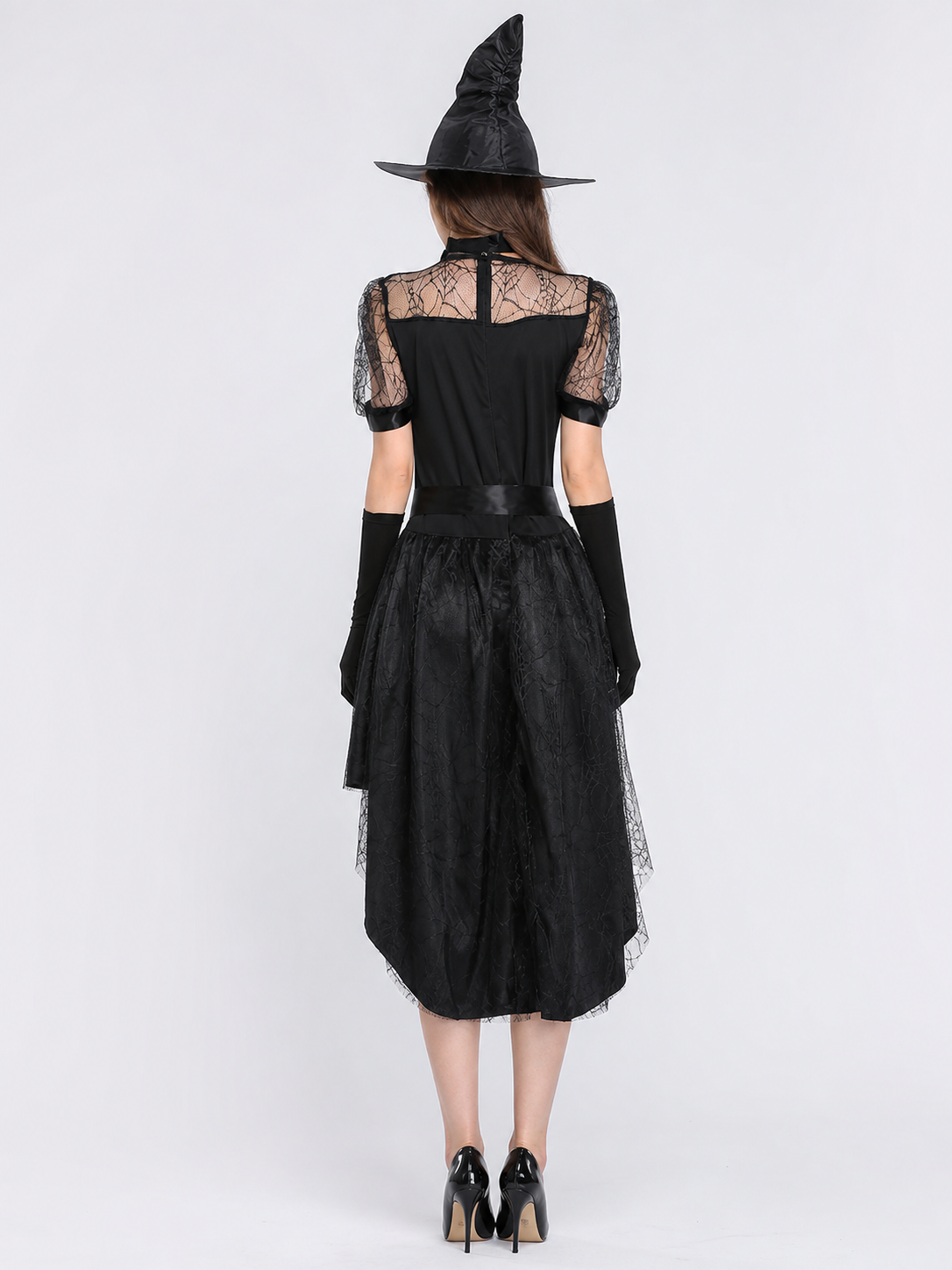 Halloween Witch Costume with Hat and Gloves