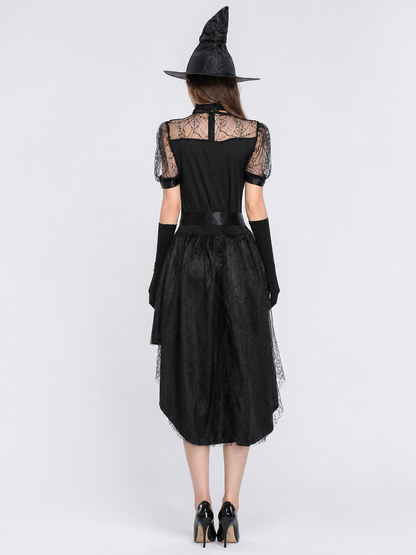 Halloween Witch Costume with Hat and Gloves
