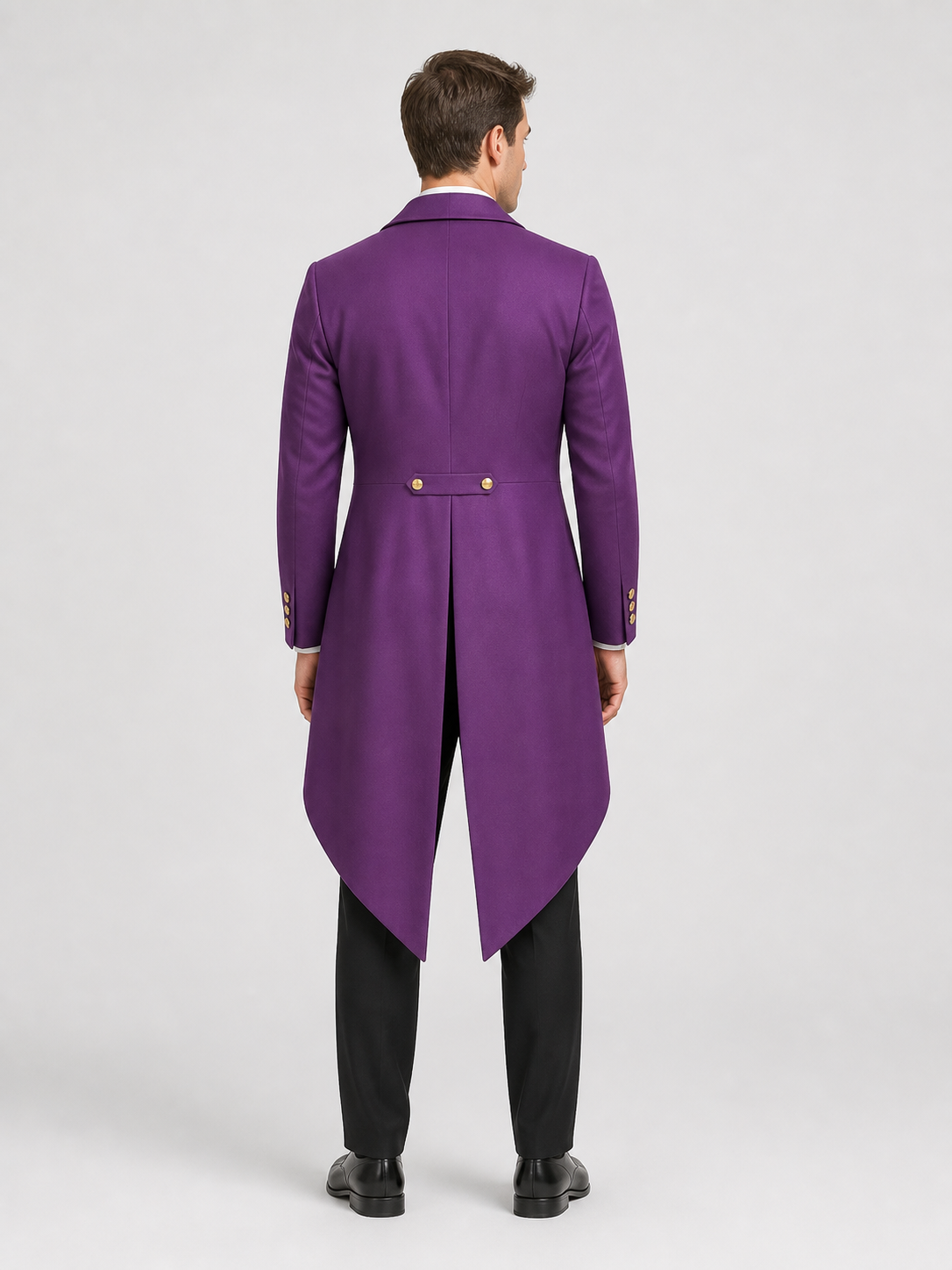 Longline Medieval-Style Tailcoat Jacket back view