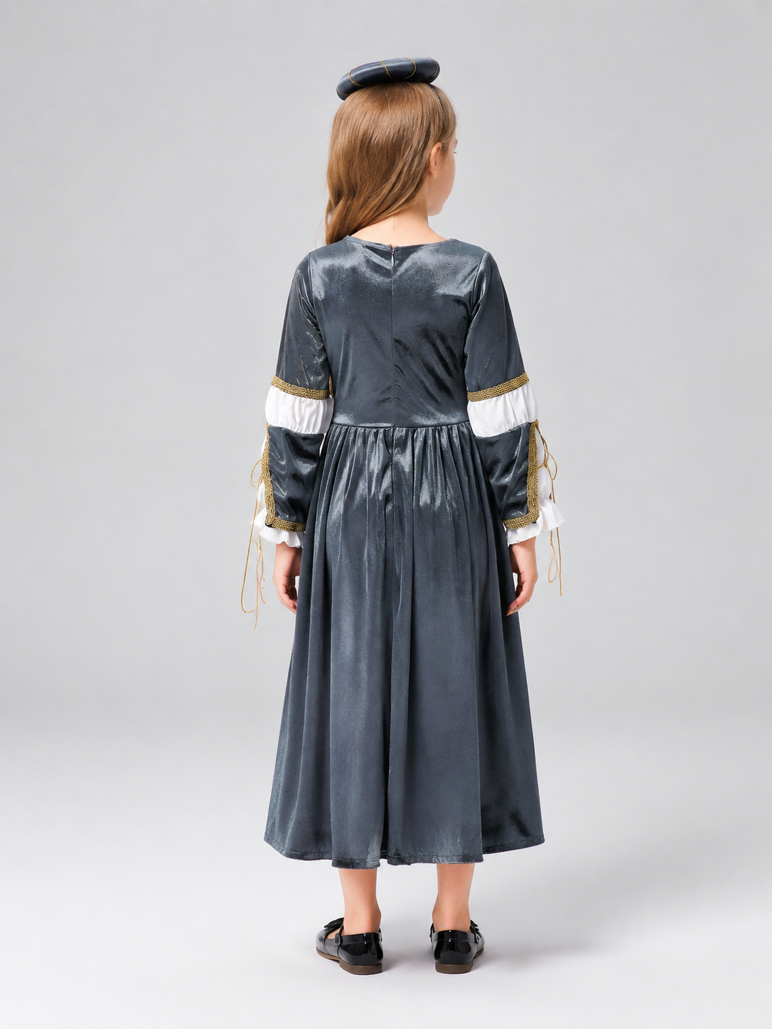 Long Medieval-Style Carnival Dress back view