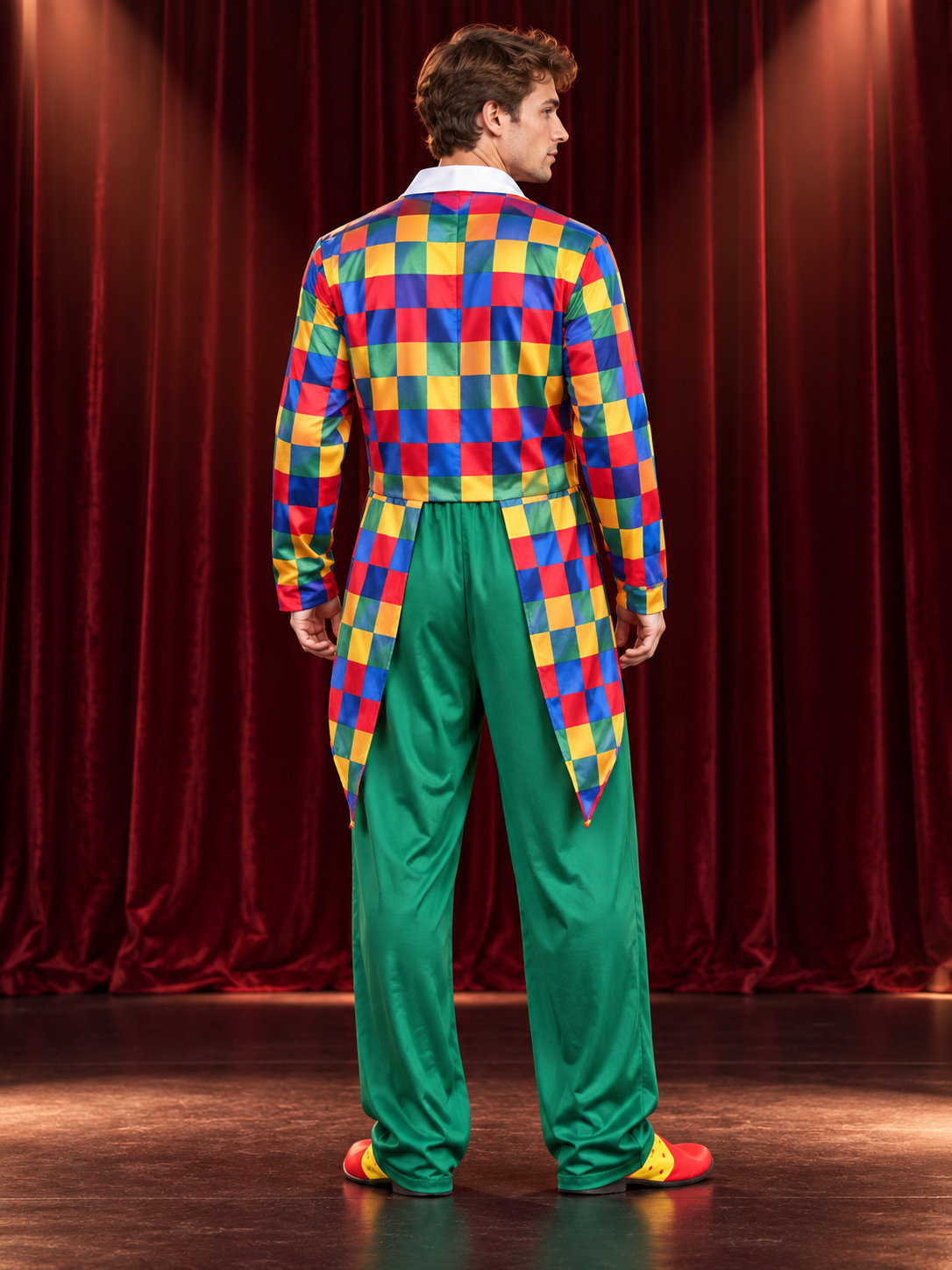 Adult Clown Costume, 3 Pieces