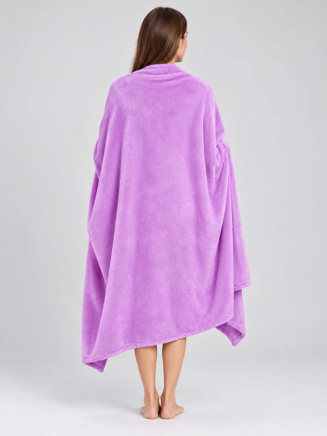 Solid Soft Fuzzy Polyester Blanket Lavender