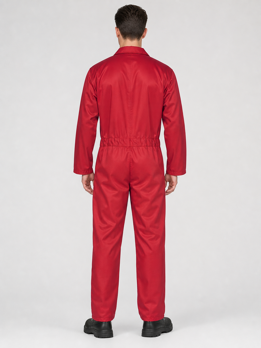Red Miles Long-Sleeve Jumpsuit