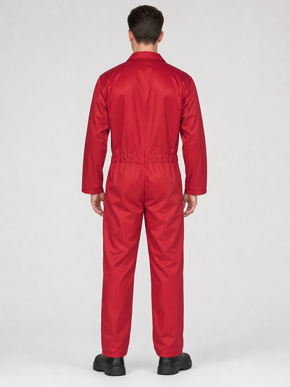 Red Miles Long-Sleeve Jumpsuit