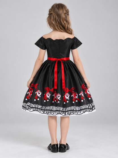 black children's christmas festive dress product image 4