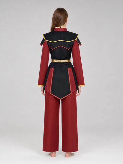 Character cosplay costume: red-and-black set