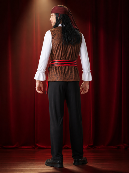 Pirate Costume HD11034 for a Masquerade and Halloween Look back view