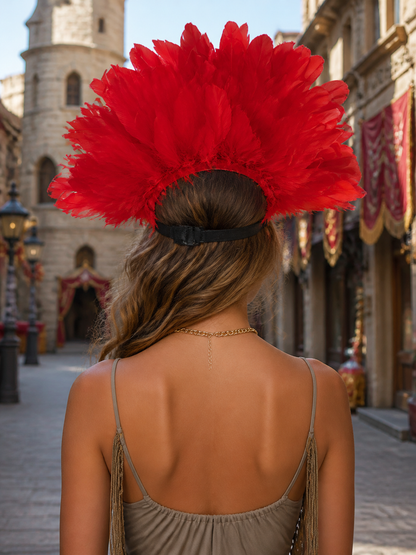 Red Feather Carnival Headpiece product view 34