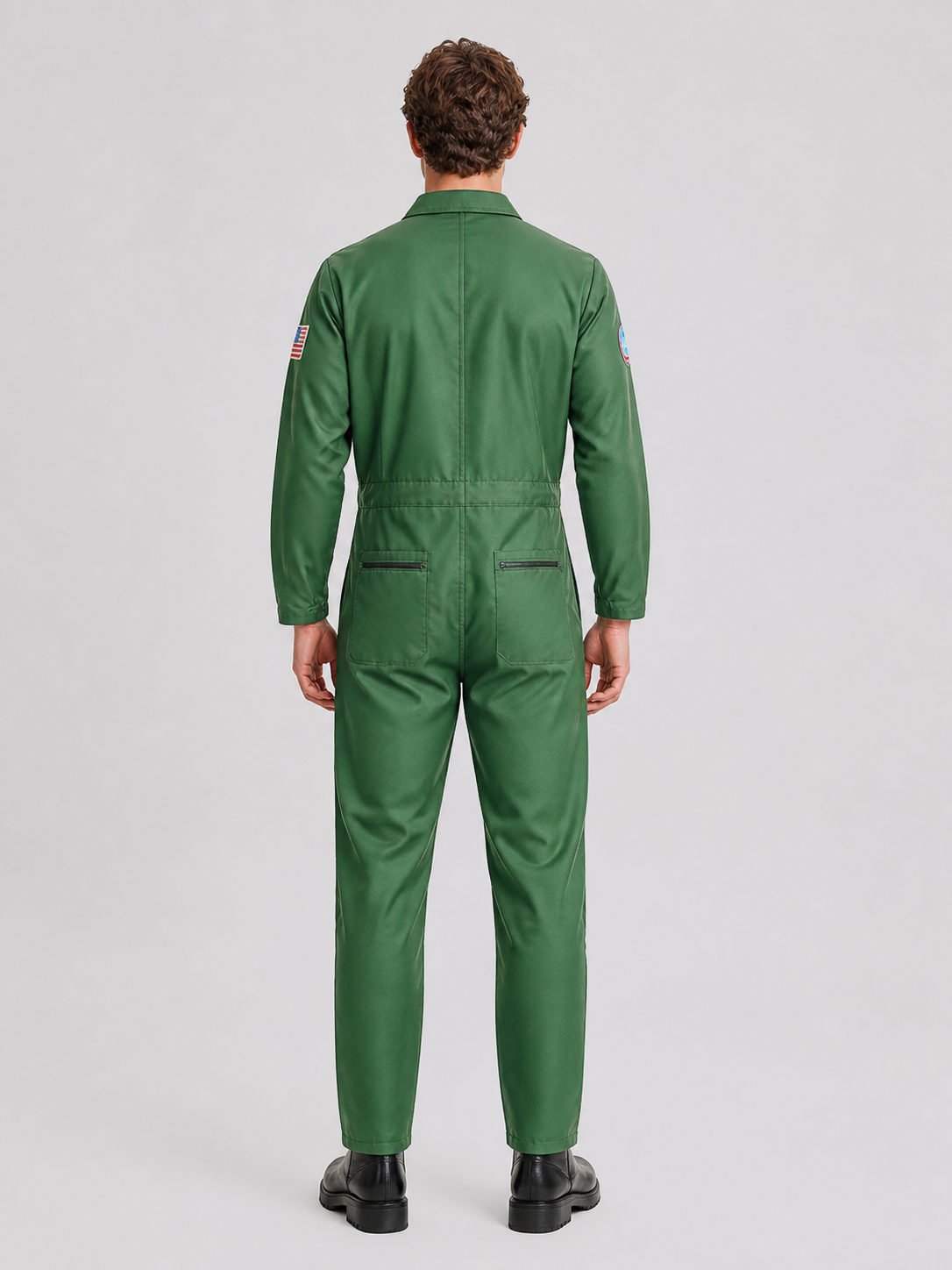 Children’s Military Pilot Jumpsuit, Top Gun, for Halloween back view