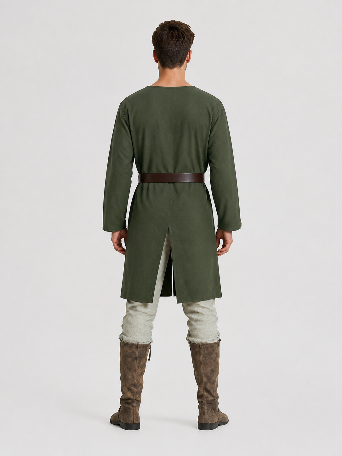 Green Medieval Robe, Long Sleeves, Loose Fit