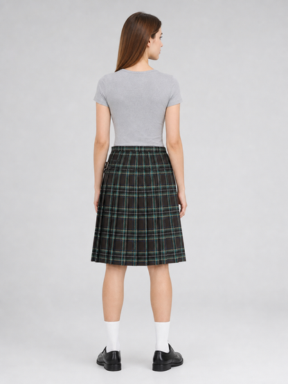 Pleated Plaid Skirt in Scottish Style