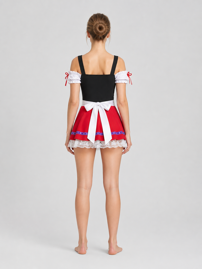 Ethnic-Style Dress for a Beer Festival back view