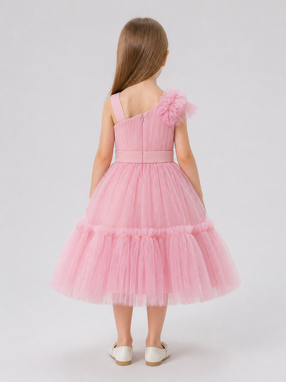 Full Tulle Flower Girl Dress with Bow