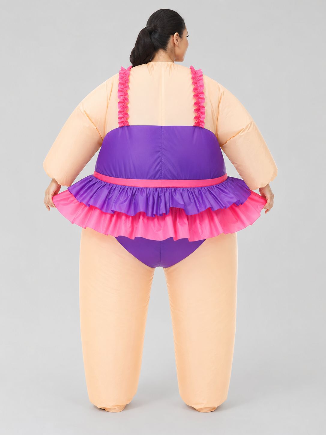Inflatable clown costume in a ballet tutu style