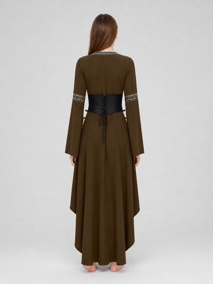 Long Gothic Lace-Up Dress Costume