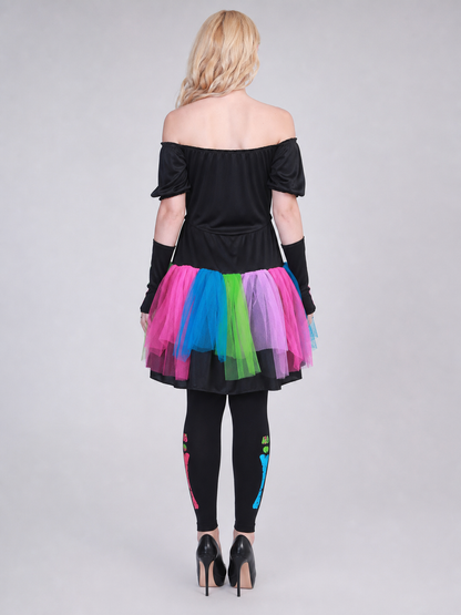 Halloween Skeleton Costume with a Tutu Skirt