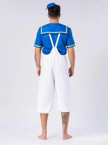 Carnival Cosplay Costume: Blue Uniform with Tie