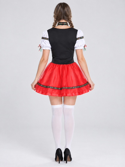 Oktoberfest Costume with Full Skirt and Knee-High Socks