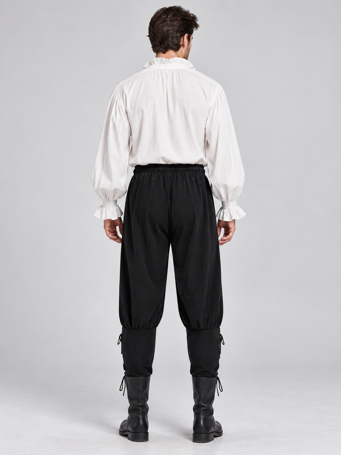 Historical Style Pants Black with Ties