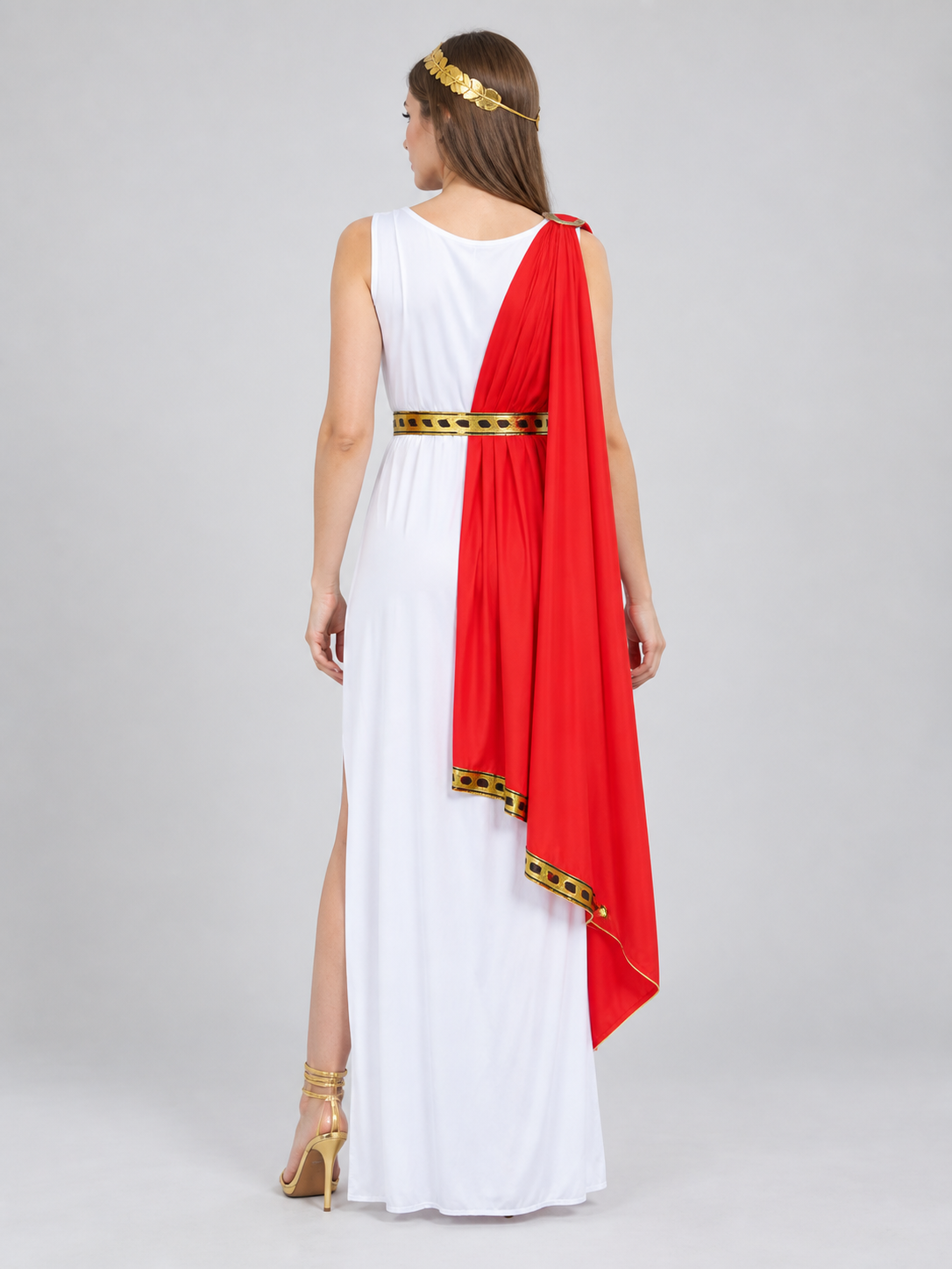 Roman-Style Carnival Costume with Red Cape