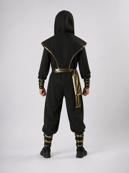 Ninja Costume with Hood and Mask, Black