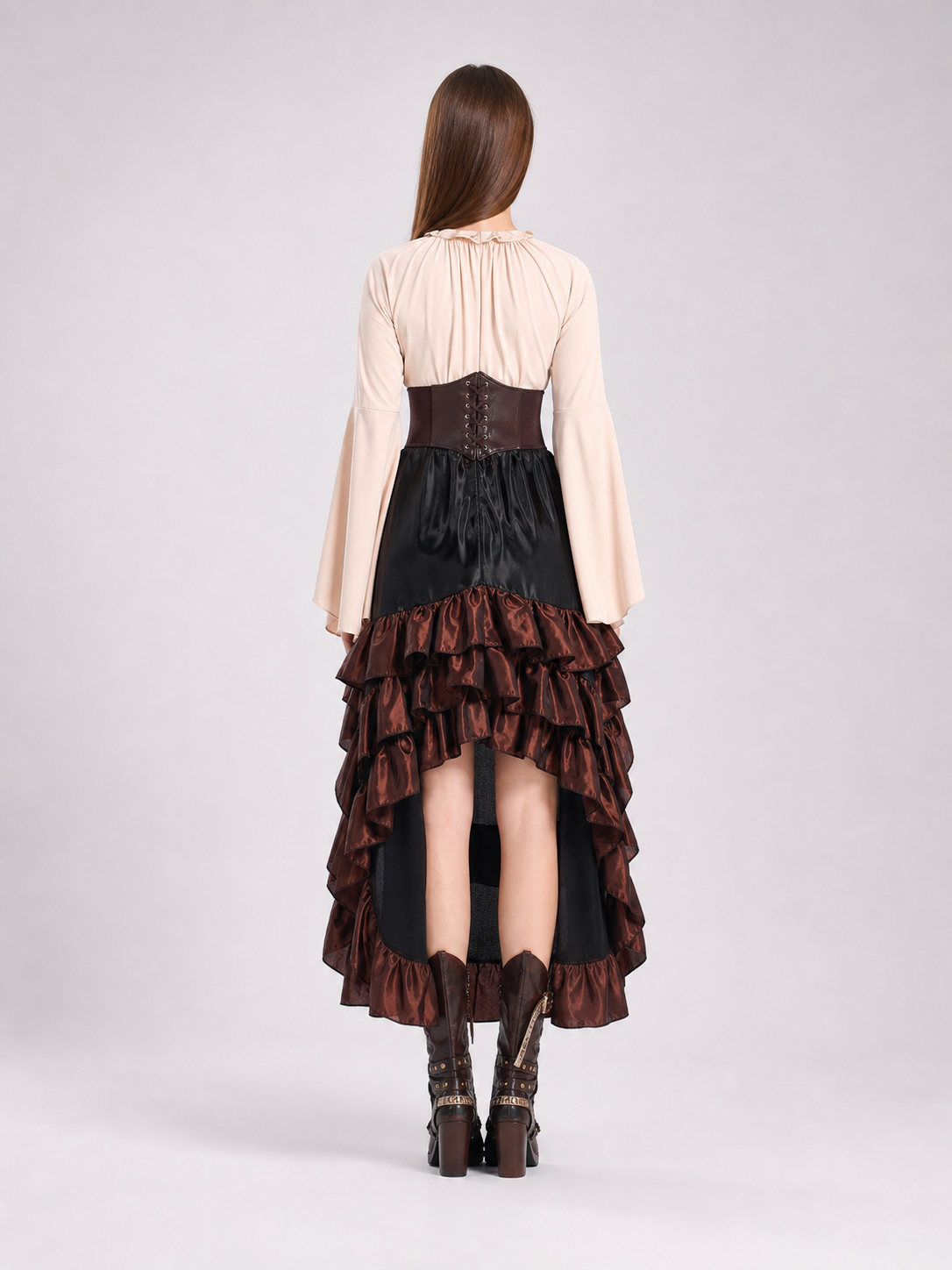 Steampunk Ruffled Costume Dress