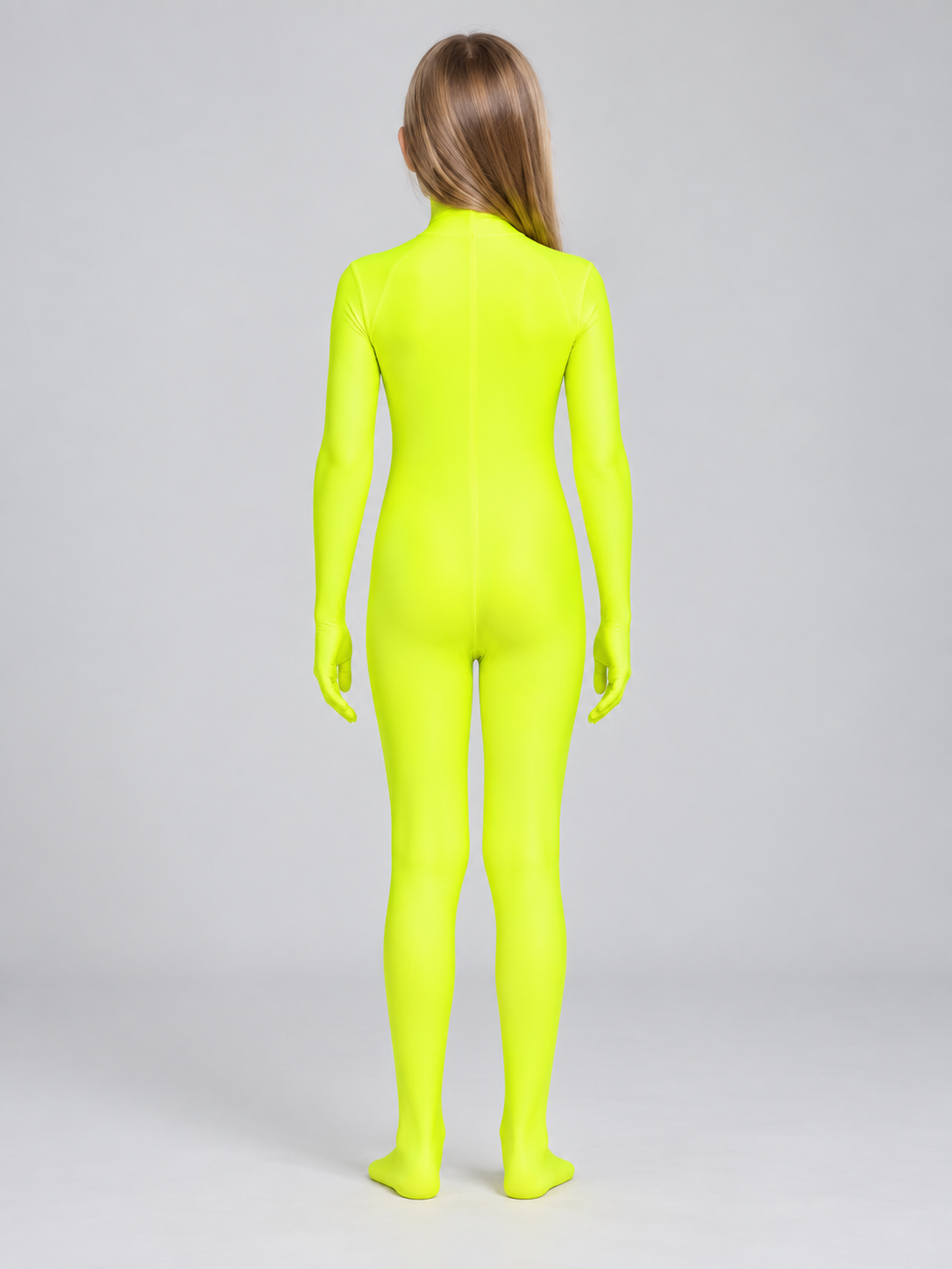 Fitted Zentai Jumpsuit with Hood and Face Opening