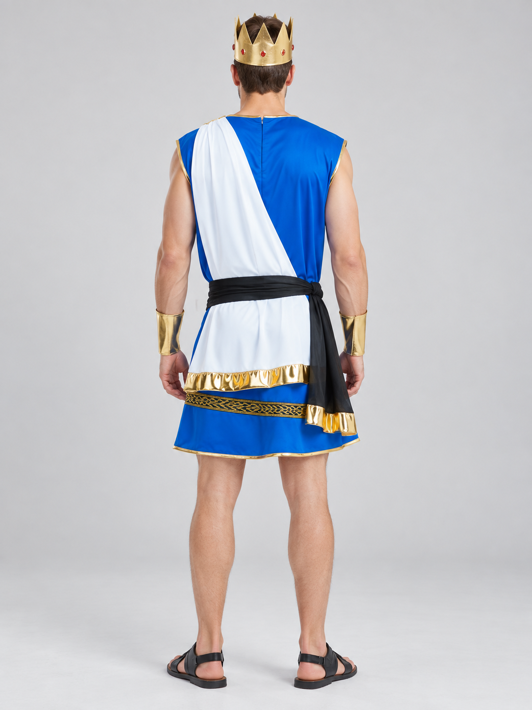 Zeus Carnival Costume with Tunic, Crown, and Armbands