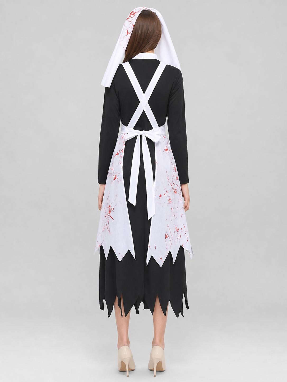 Ritual Robe with Bloody Print for Halloween back view