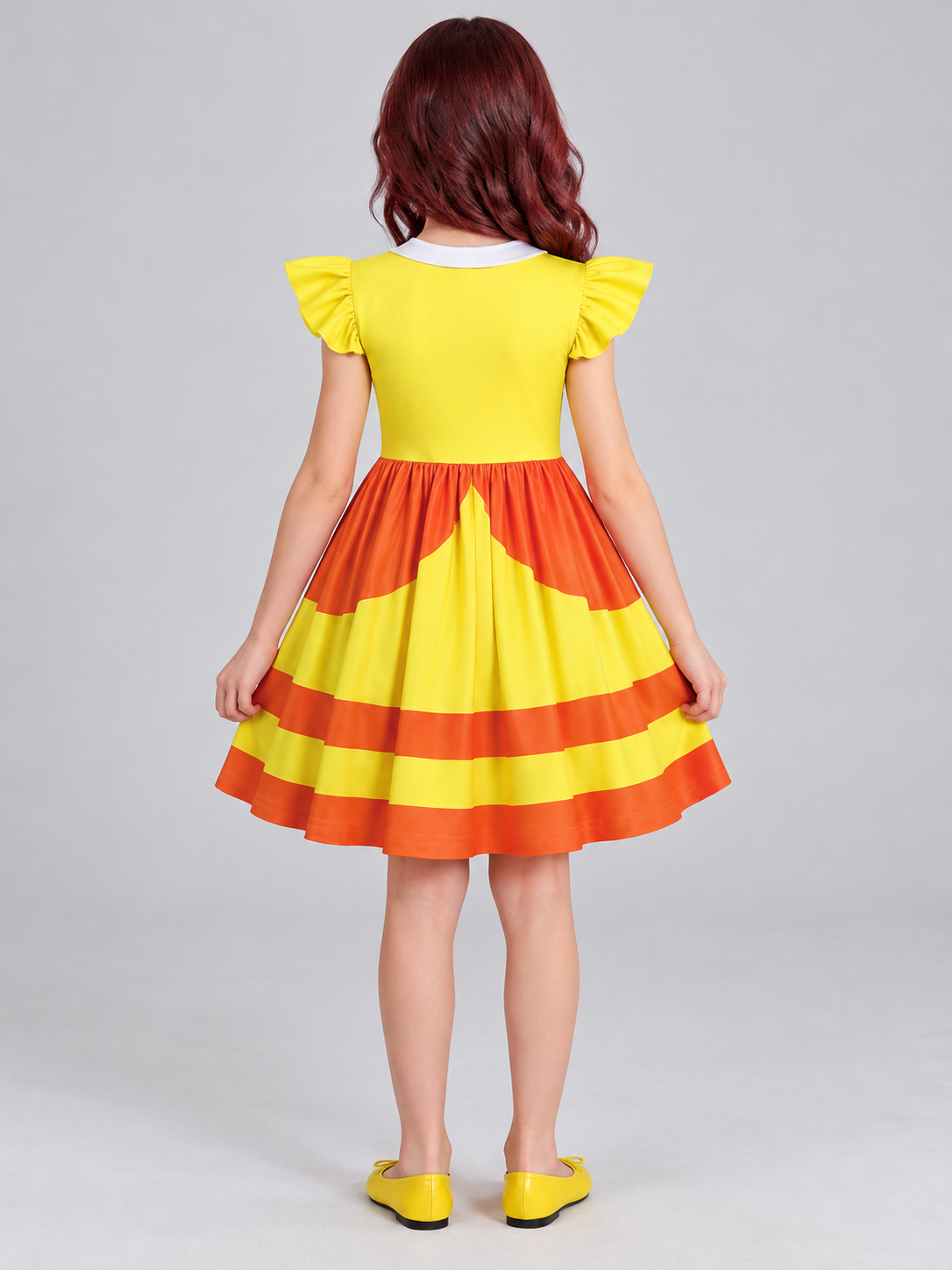 Kids' Costume Dress with White Collar and Emblem