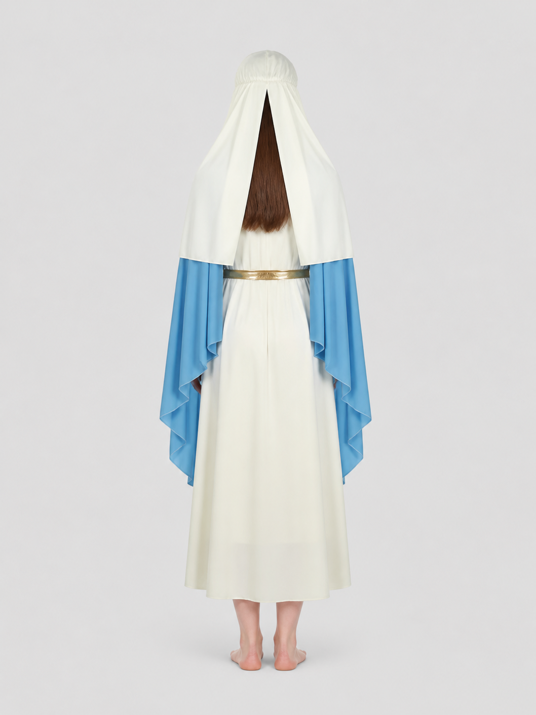 White Robe with Blue Cape and Gold Sash product view 28