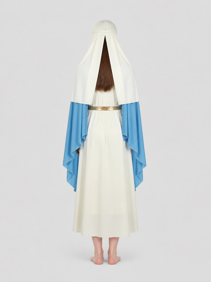 White Robe with Blue Cape and Gold Sash product view 28