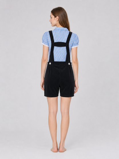 Suspenders Set: Plaid Shirt and Shorts