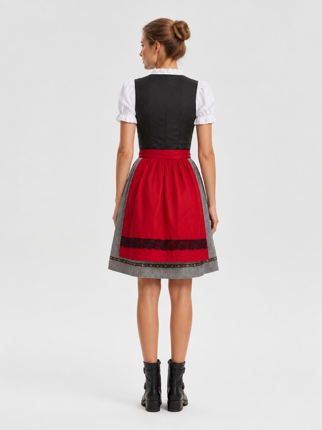 Bavarian Dress with Corset in Oktoberfest Style S-XXXL back view