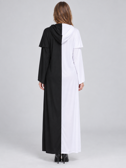 Black and White Hooded Ghost Costume