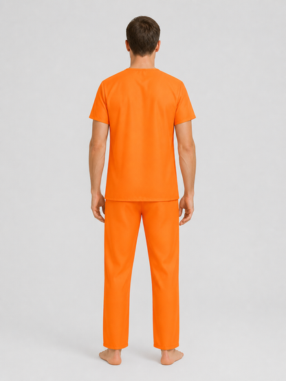 Orange “Prisoner” Cosplay Costume, 2-Piece Set back view