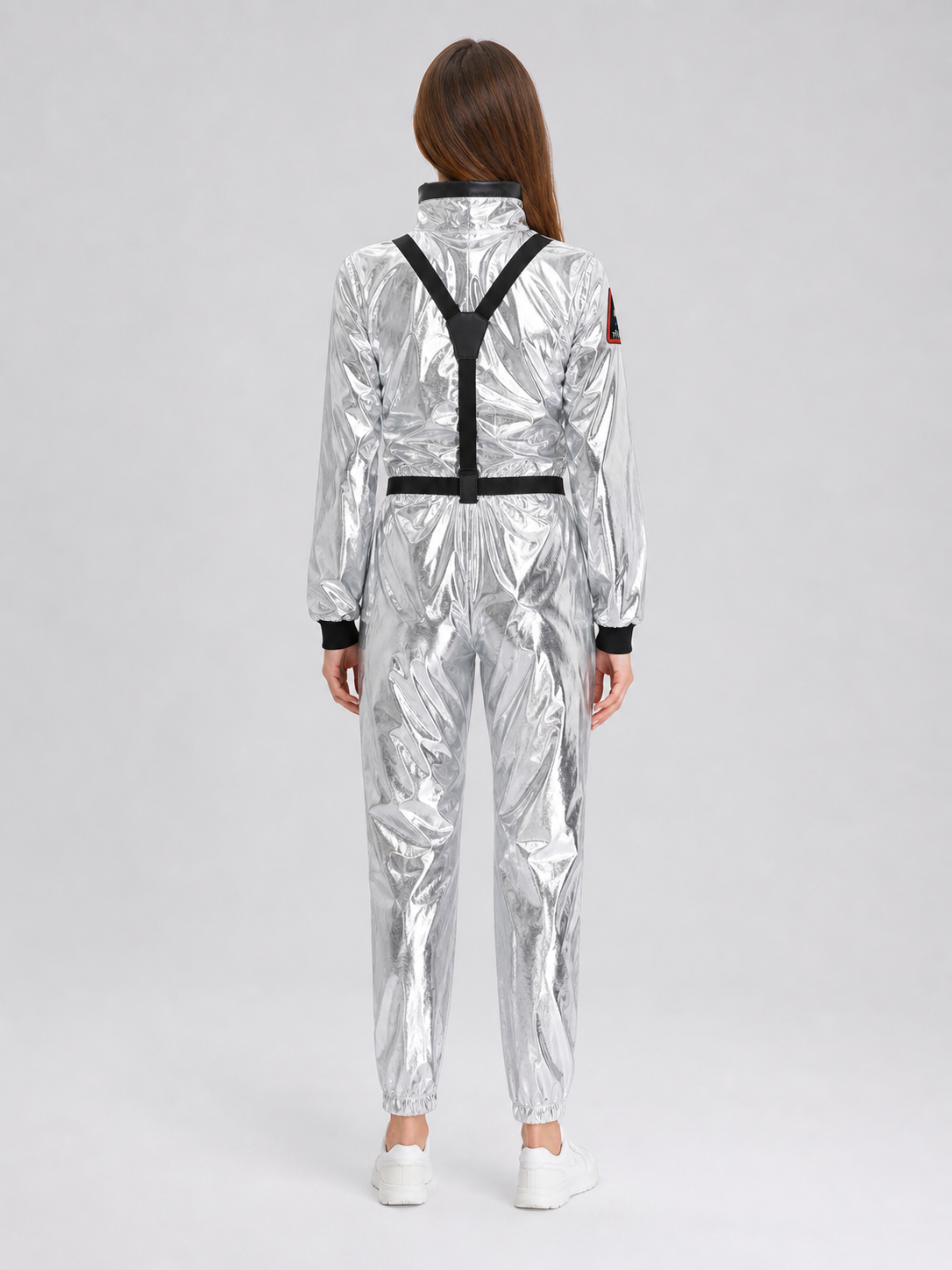 Silver Space Jumpsuit for Cosplay back view