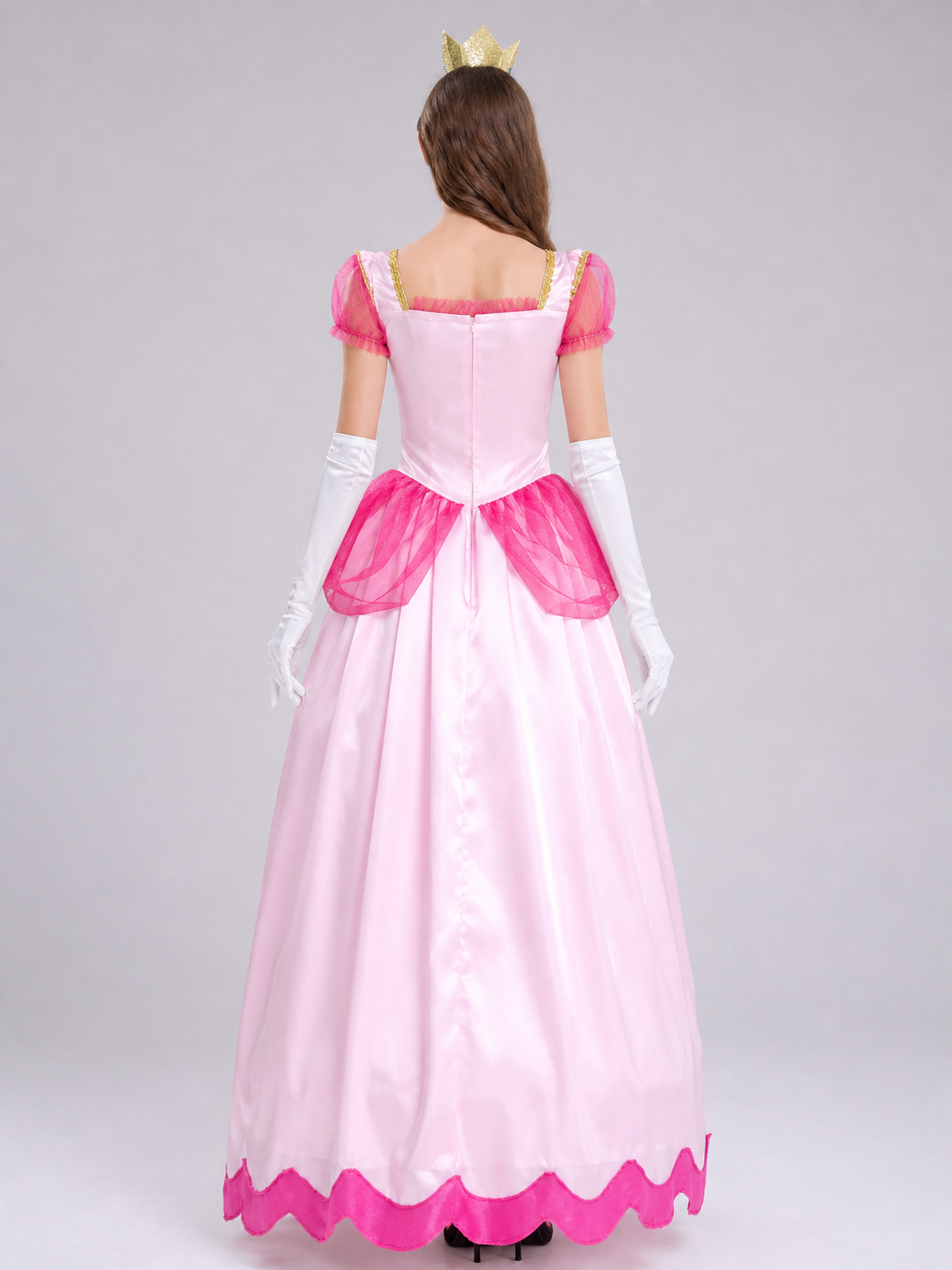 Pink Princess Costume Dress with Gold Trim
