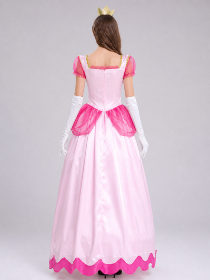 Pink Princess Costume Dress with Gold Trim